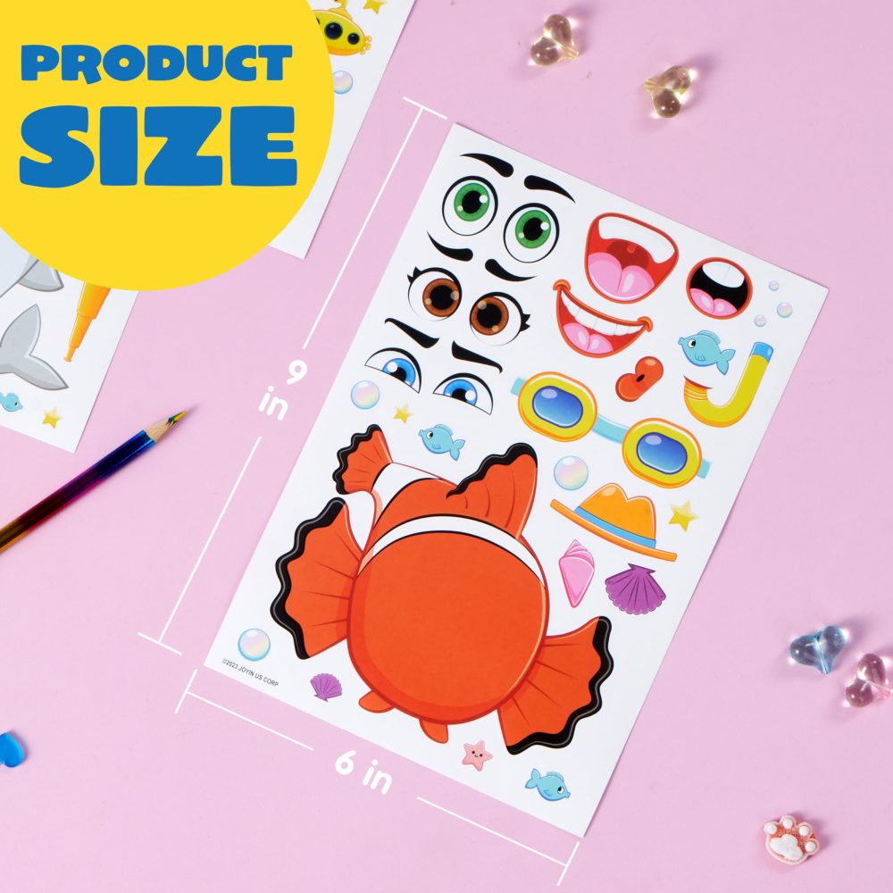 JOYIN 36 PCS Make-a-face Sticker Sheets, Make Your Own Animal Mix and Match Animals Sticker Sheets for Children, Sticker Faces for Kids, Stickers for Party Bags, Kids Party Favor Supplies - Image 4