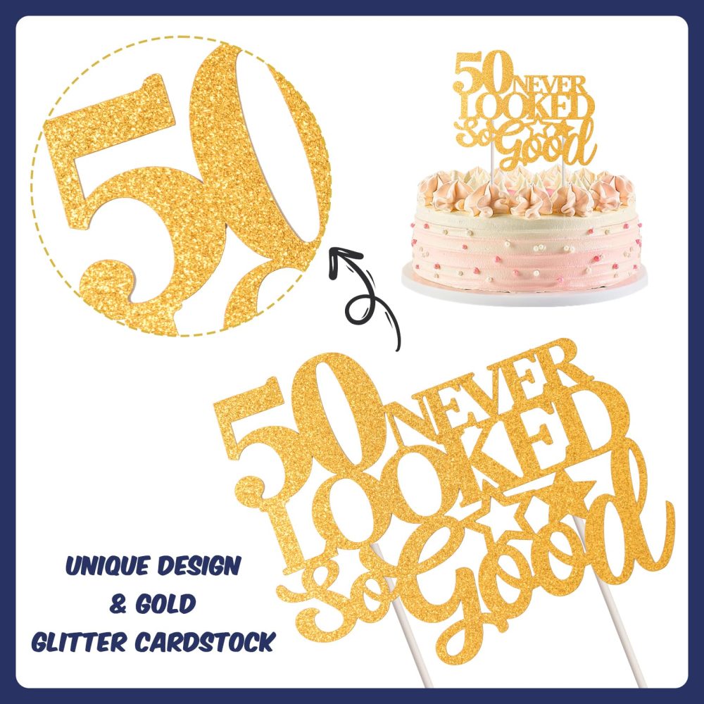 50th Birthday Decorations for Men, 50th Birthday Decorations Blue Gold 50th Birthday Balloons, 50th Birthday Party Decorations for Him, Happy 50th Banner Confetti Balloons 50 Birthday Party Supplies - Image 6