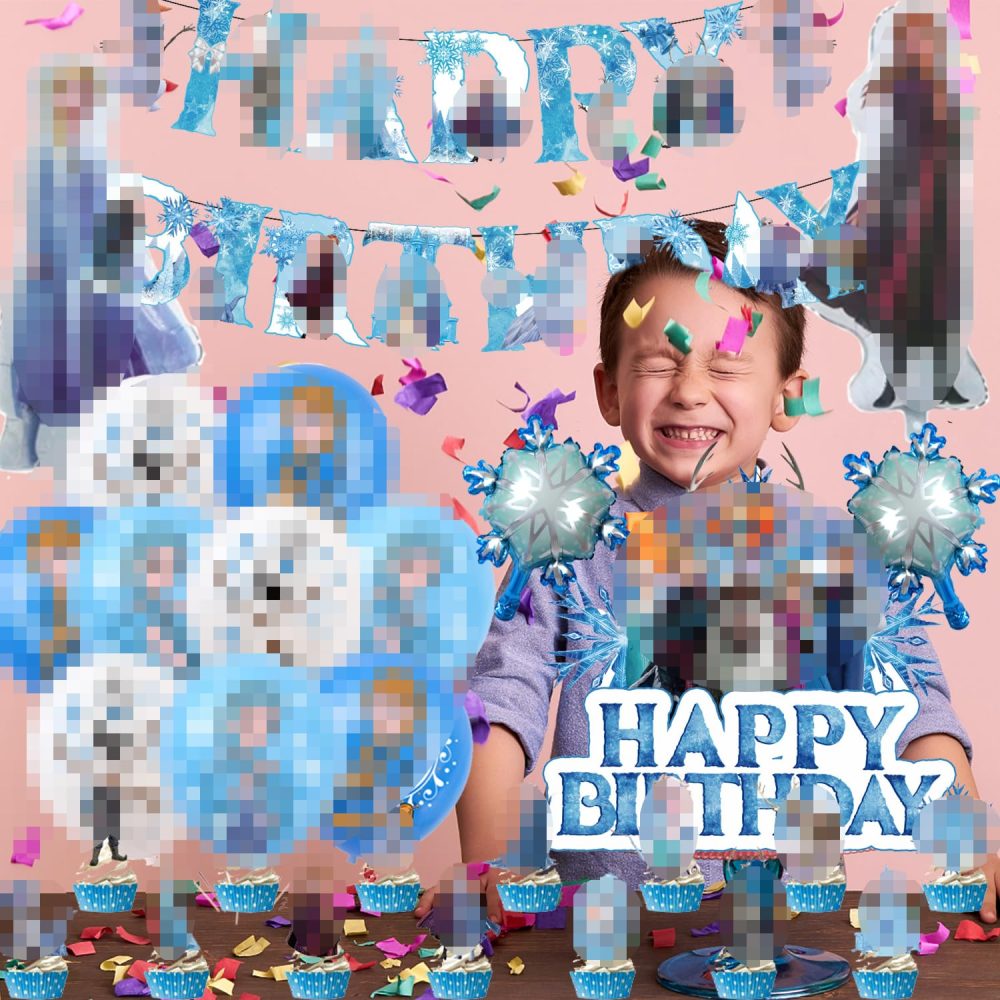 Frozen Birthday Kit, 38 Frozen Theme Party Decorations Including Banners Balloons Elsa ect Frozen Theme Party Decorations - Image 3