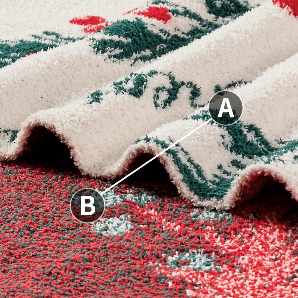 KASYLAN Christmas Blanket Ultra Soft Throw Blanket Reversible Cozy Blankets Fuzzy Plush Throw Blankets for Couch Bed Sofa Travel（127x152cm，Bell） - Image 5