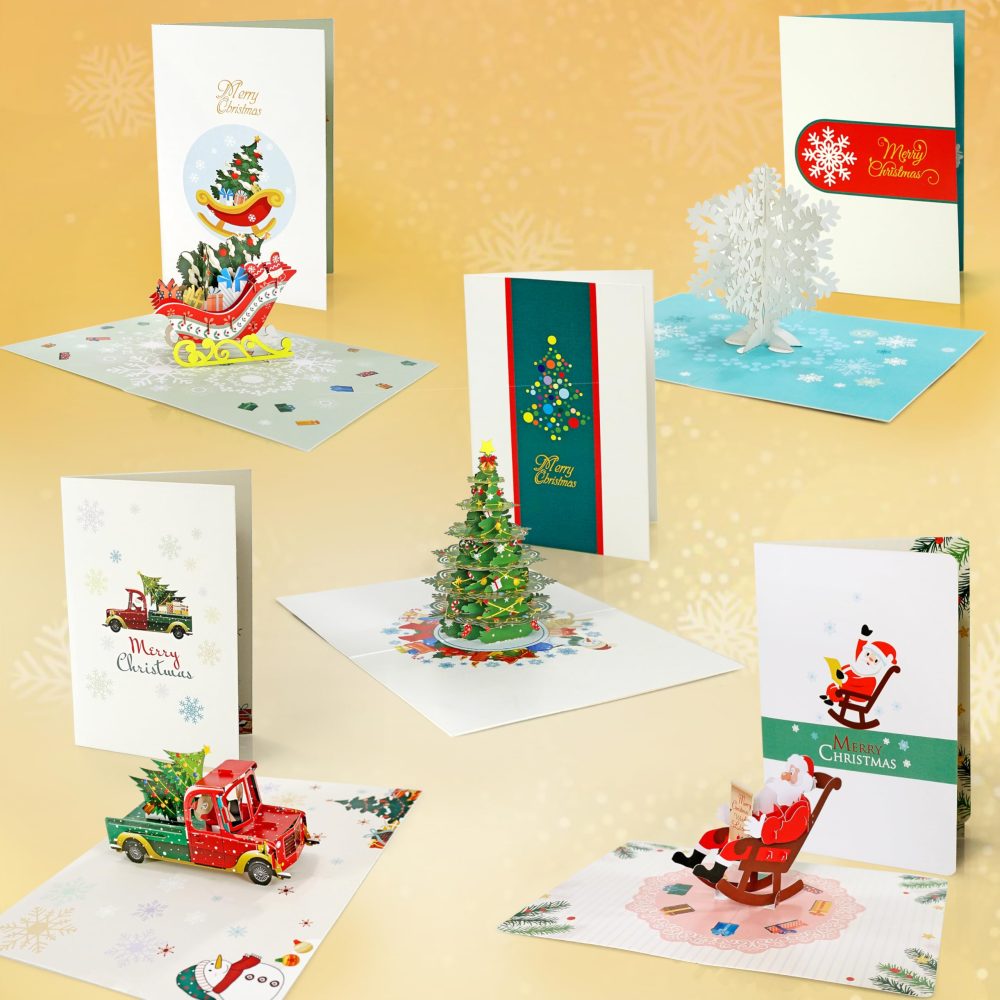 CUTPOPUP Pack 5 Christmas Cards, Christmas Cards 2024, 3D Xmas Cards 2024, Merry Christmas Pop Up Cards, Christmas Cards for Her, Him, Wife, Husband, Mum, Dad (Xmas 5Pack) US8-SET1UK1218 - Image 8