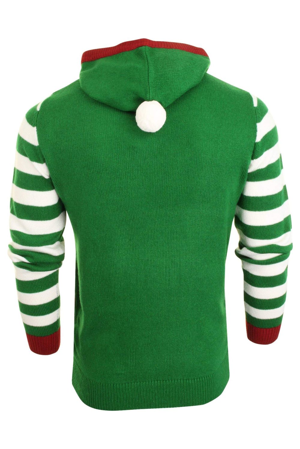 Xact Men's Novelty Hooded Christmas Jumper (Elf - Green) L - Image 2