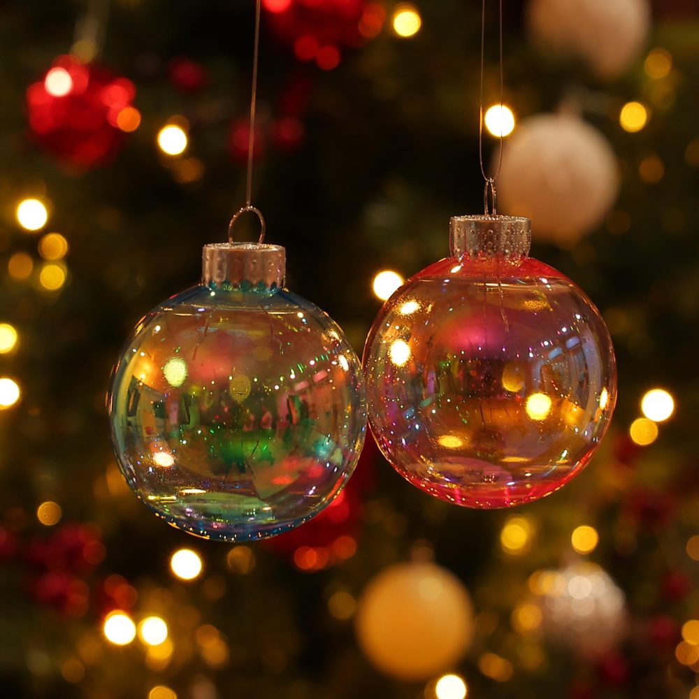 Alyphyly 25Pcs 2.64in Christmas Decoration Balls Shatterproof Colored Transparent Ball for Festival Wedding Home Party Decors Xmas Tree Hanging - Image 7
