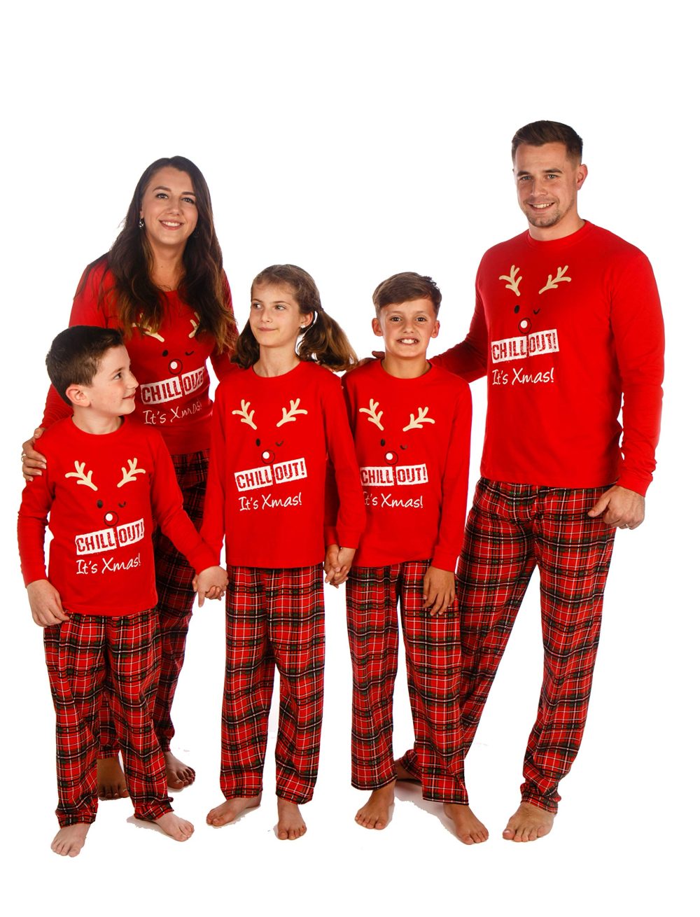 Kids Essentials Family Matching Christmas Pyjamas Mens Ladies Boys Girls Chill Out (Christmas, 11-12 Years)