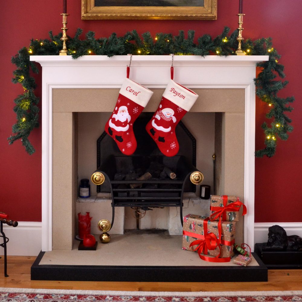 Always Personal Personalised Embroidered Christmas Ivory Cream Xmas Hanging Stockings - Santa or Snowman with Custom Name (Snowman) - Image 4