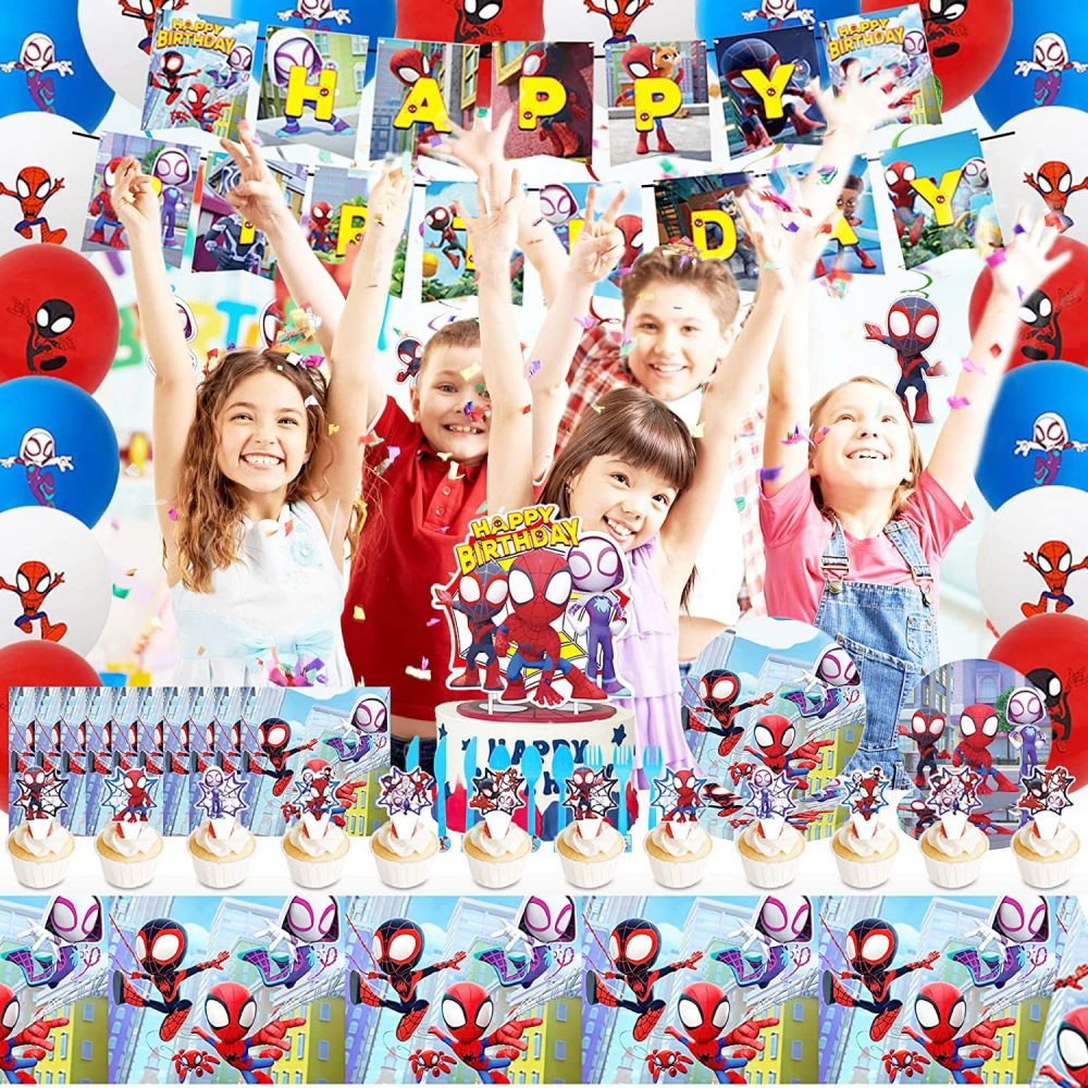 Spiderman Party Table Cloth for Boys Birthday,Spiderman Themed Table Decorations,130*220cm Rectangular Plastic Superhero Table Cover Tablecloth for Kids Birthday Baby Shower Party Supplies Decortions - Image 2