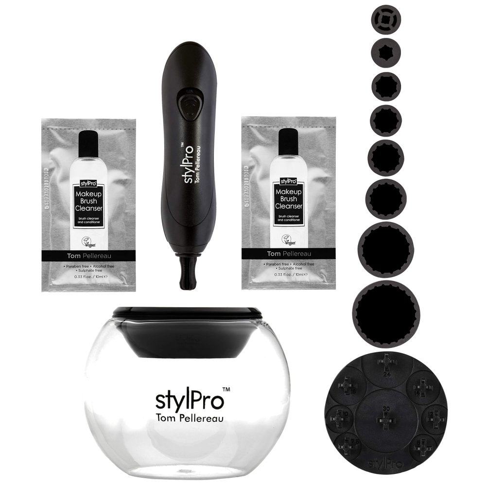 STYLPRO Makeup Brush Cleaner and Dryer Machine with 8 Brush Collars | Automatic Spinning Brush Cleaner with Heat Resistant Bowl | Premium Makeup Brush Cleaning Kit | Deeply Cleans and Dry in Seconds - Image 5