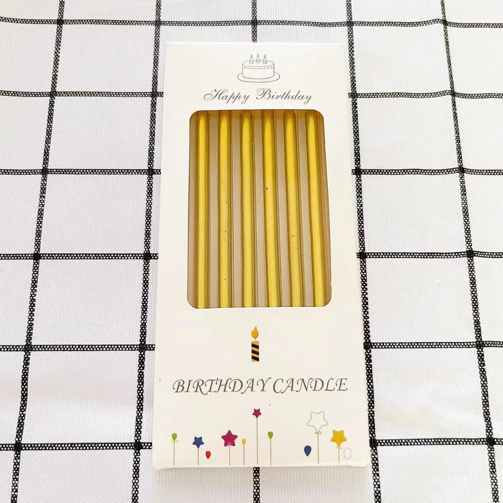 FUZVOL Gold Birthday Candles for Cakes, 12 Pcs Gold Glitter Candles Tall Birthday Cake Candles with Holder for Party Wedding Anniversary Halloween Christmas Decoration - Image 7