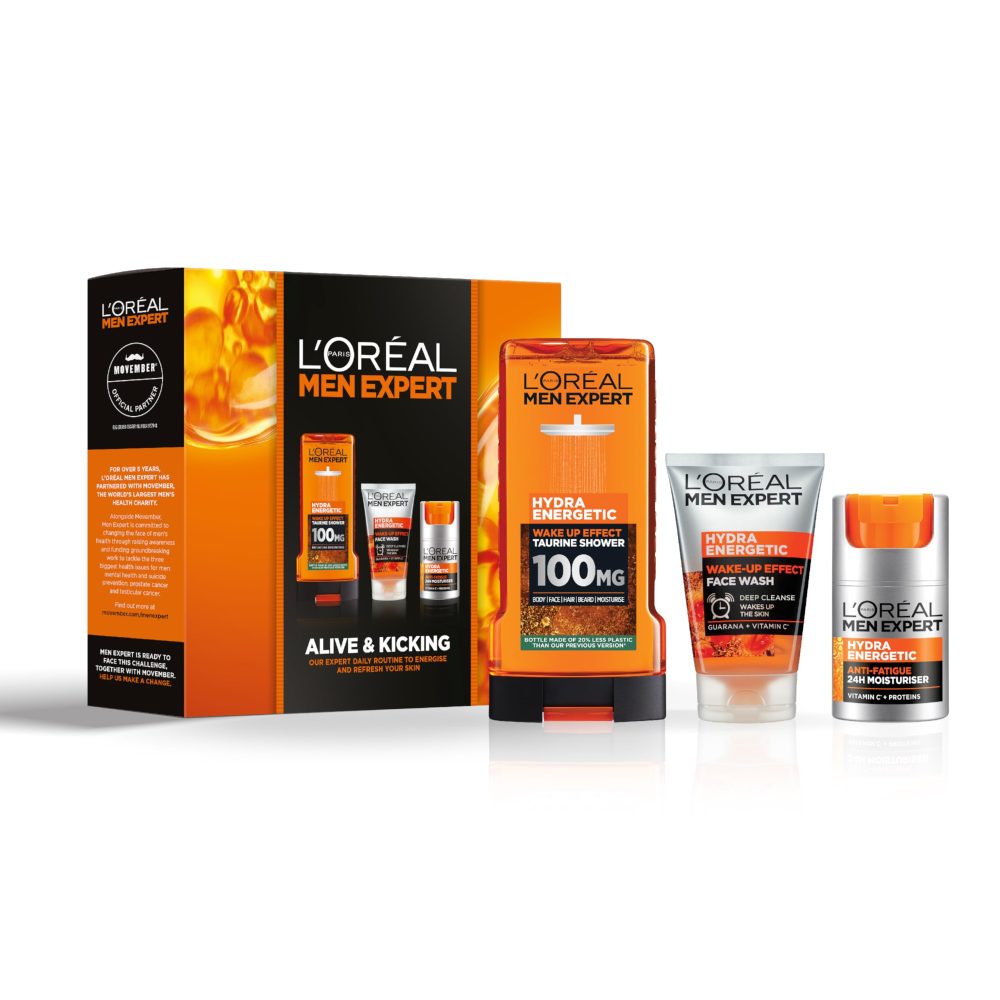 L'Oreal Men Expert Gift Set, Hydra Energetic Alive and Kicking: Shower Gel, Moisturiser and Face Wash - Image 3