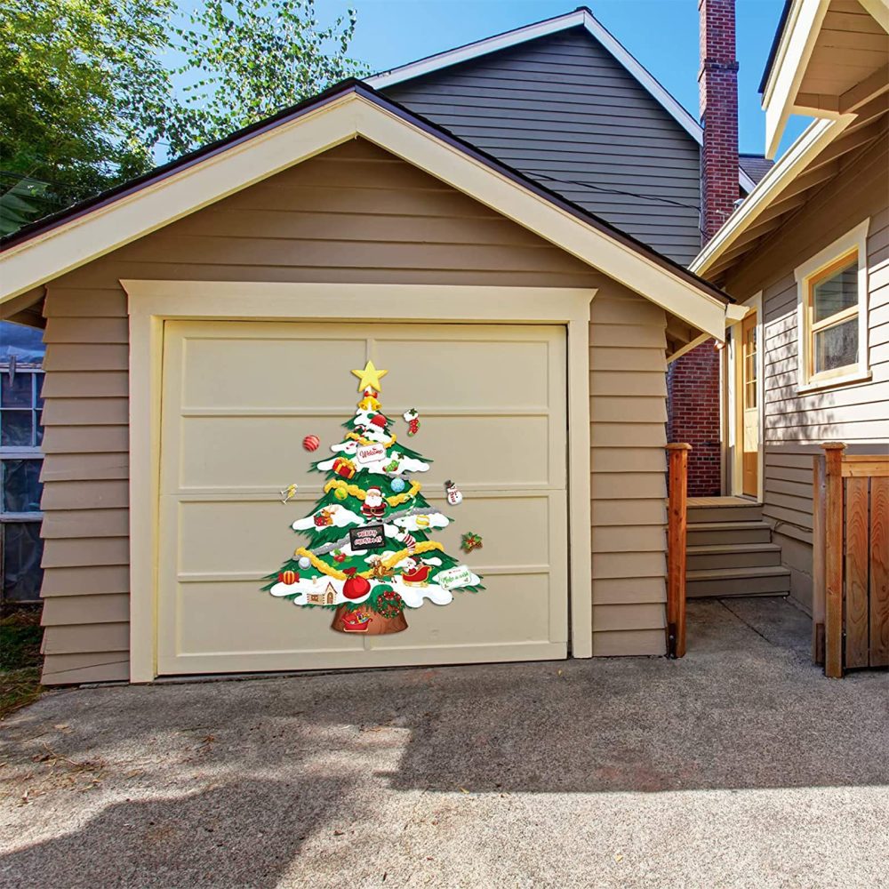 9 Pieces Christmas Tree Refrigerator Magnets Decorations Tree Snowman Magnets Set Xmas Magnetic Christmas Refrigerator Stickers Decoration for Christmas Holiday Refrigerator Metal Door Decor - Image 3