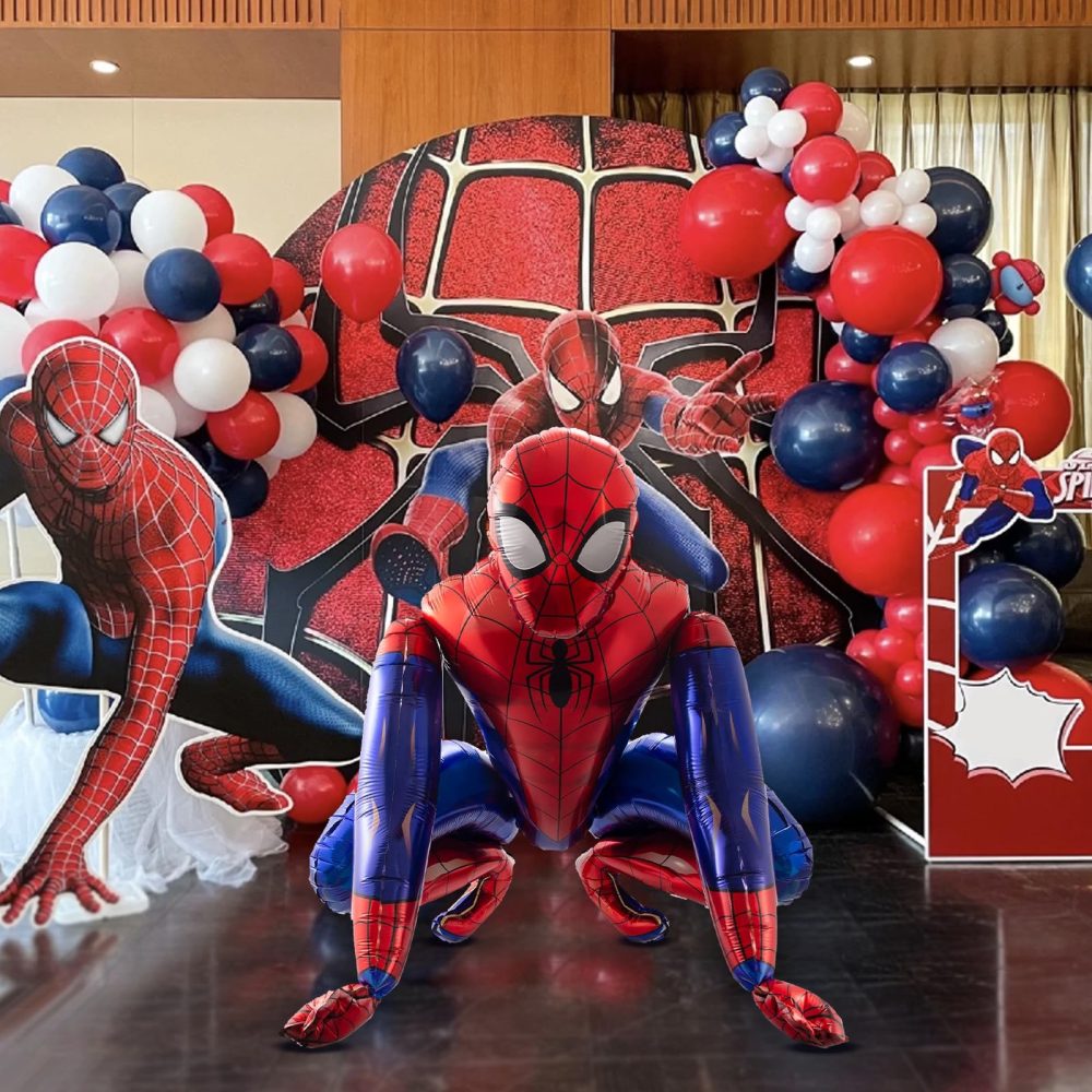 Chapzanink Spiderms Birthday Decorations,Birthday Balloons for Boys Girls,Spiderms balloons Set with Cake Topper,Latex Aluminum Foil Balloon,Birthday Banner,Party Decor for Boy Girl - Image 2