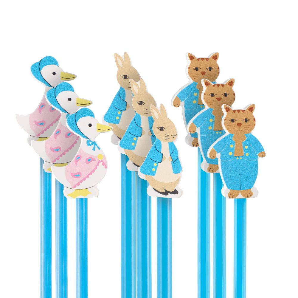 Orange Tree Toys 9 x Peter Rabbit Novelty Pencils for Kids - Wooden Kids Pencils, Funky Pencils for Children - Bulk Pencils for Party Bags, Easy Grip Pencils for Kids, Toddlers, Pack of Pencils - Image 2