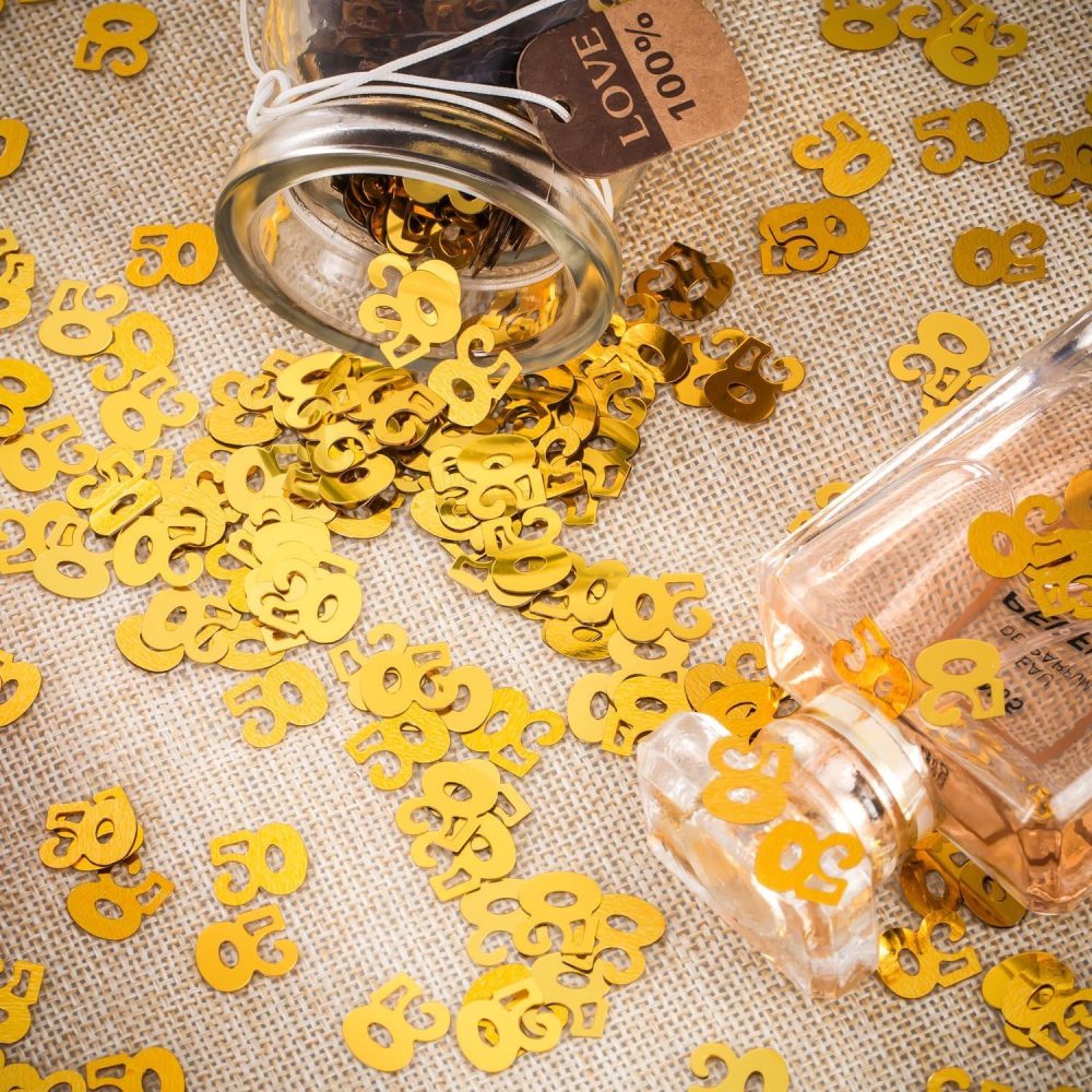 45g Gold 21st Birthday Confetti Metallic Glitz Table Scatter Sprinkles Age Bday Party Decorations - Image 2
