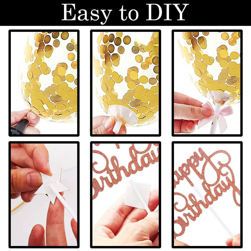 Personalised Happy 18th Birthday Cake Toppers Black for Boy,Girl,Kids,Happy Birthday Sign for Cake,12p Glitter Cupcake Topper Cake Topper 18th Birthday Cake Decoration for 18th Birthday Party Supplies - Image 2