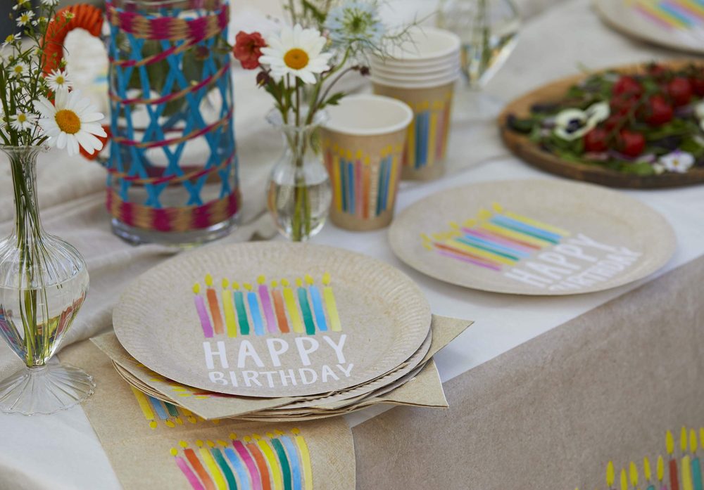 Talking Tables Pack of 12 Size 23cm ECO Party Paper Zero Plastic on Product or Packaging Perfect Disposable Biodegradable Partyware for All Ages and Unisex, Kraft Recyclable Birthday Plates - Image 4