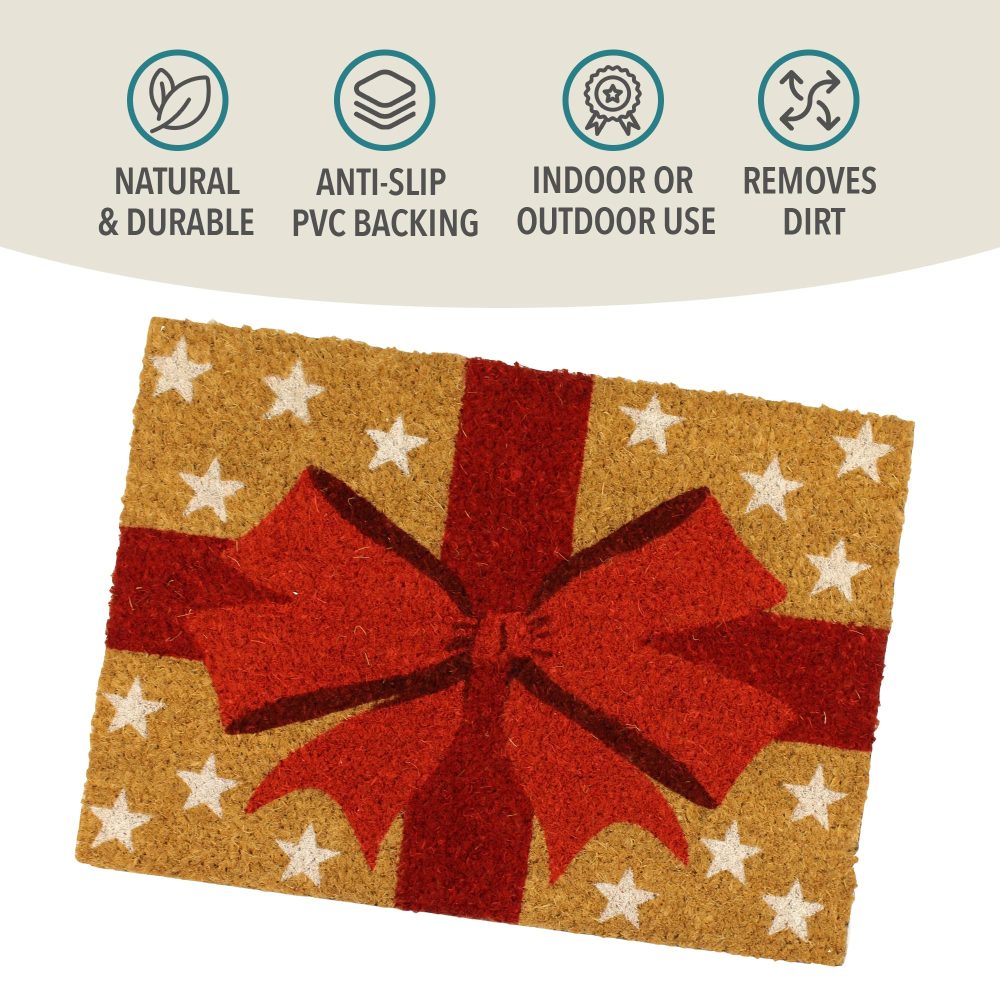 Rugs & More Premium Seasonal Coir Doormats Outdoor - Robust Coconut Fibre Door Mat for Front or Back Entrance - Multiple Styles for Welcoming Home Decor (40 x 57 cm - Xmas Coir Present) - Image 6