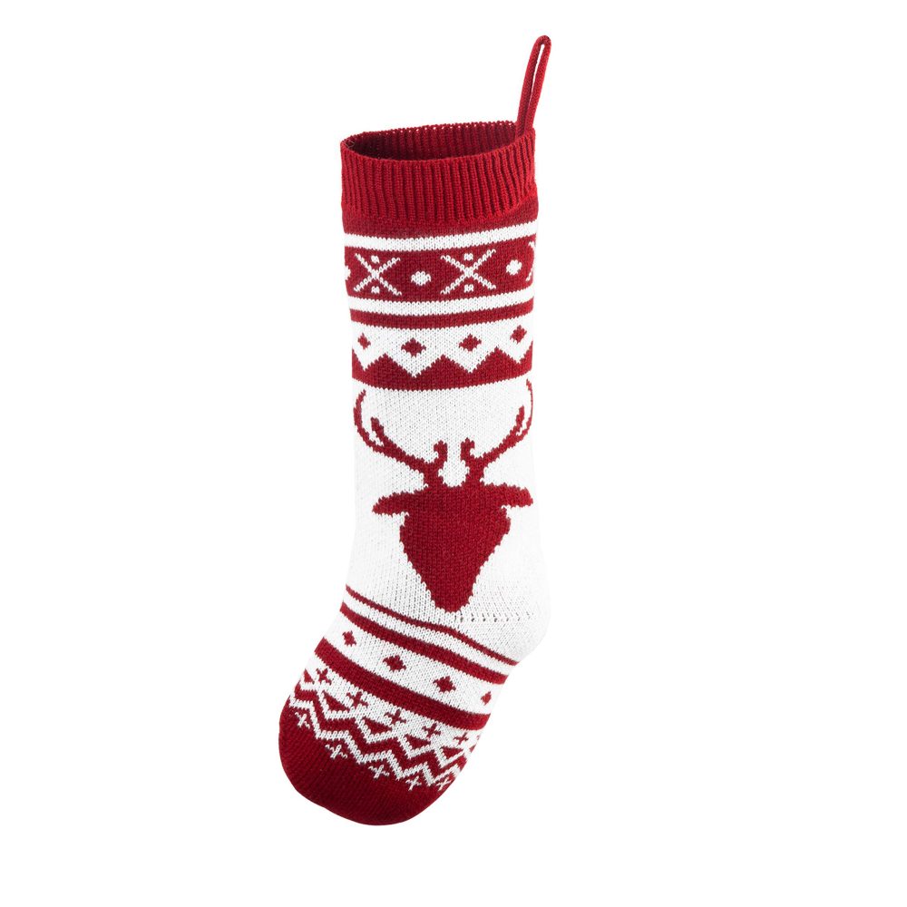 6 Pack 45cm Knit Christmas Stockings, Large Rustic Yarn Xmas Stockings for Family Holiday Decorations - Image 4
