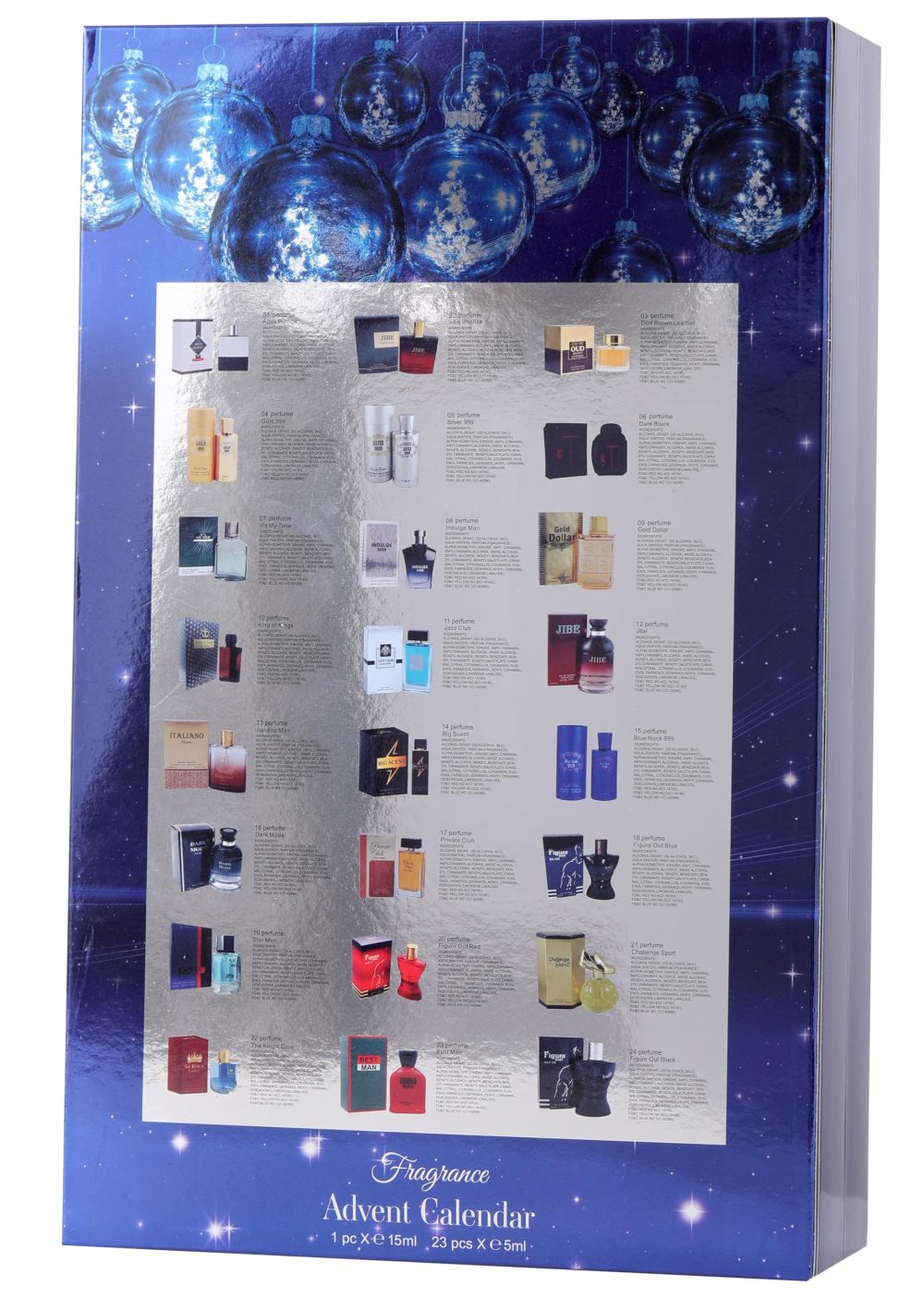 Saffron LONDON Perfume Advent Calendar 2024 Christmas 24 Fragrances for Men, Blue GIft for Man - Image 7