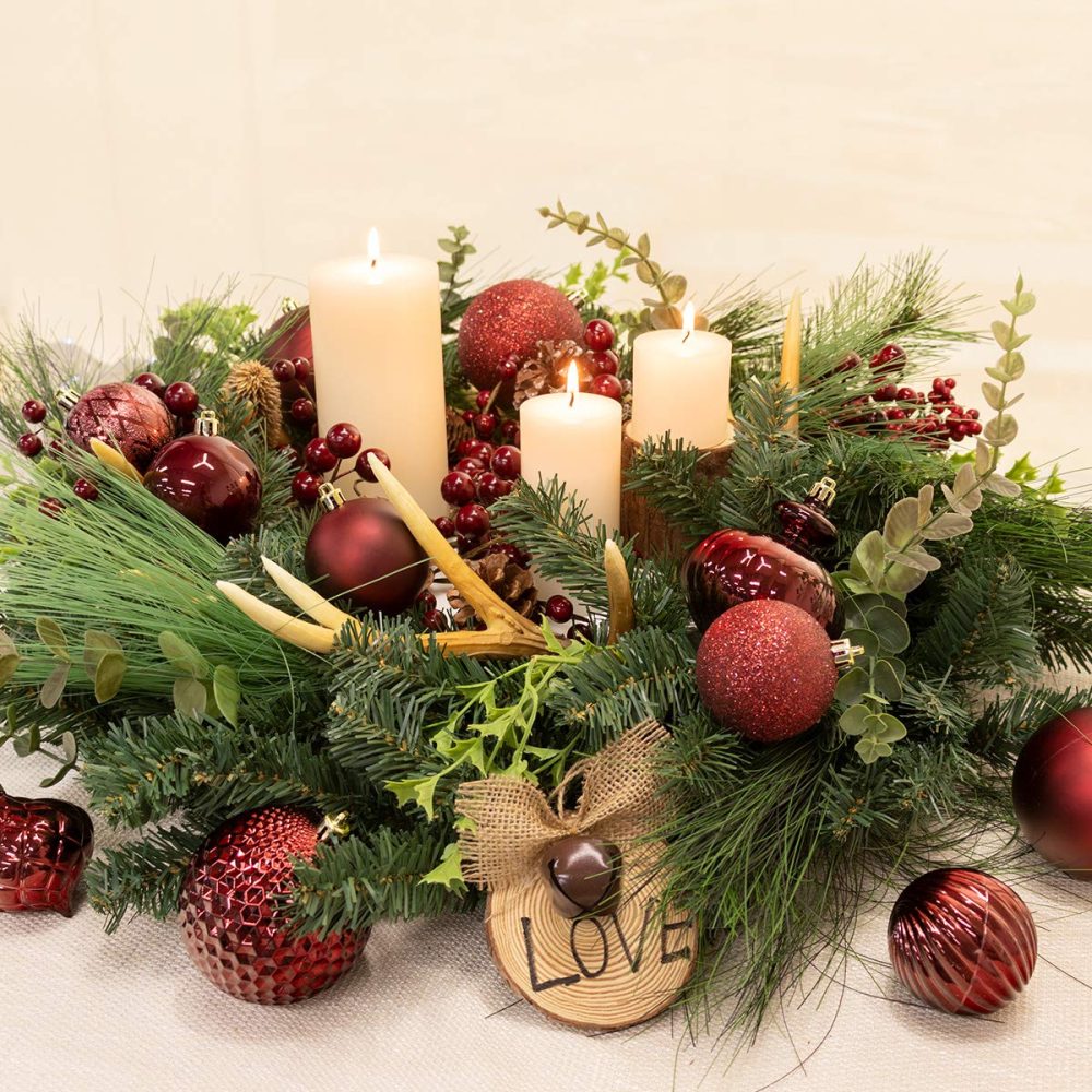 KI Store Burgundy Christmas Baubles 80mm Christmas Tree Decoration Ornaments 18pcs Shatterproof Balls for Xmas Hanging Decorations Festival Holiday Decor - Image 4