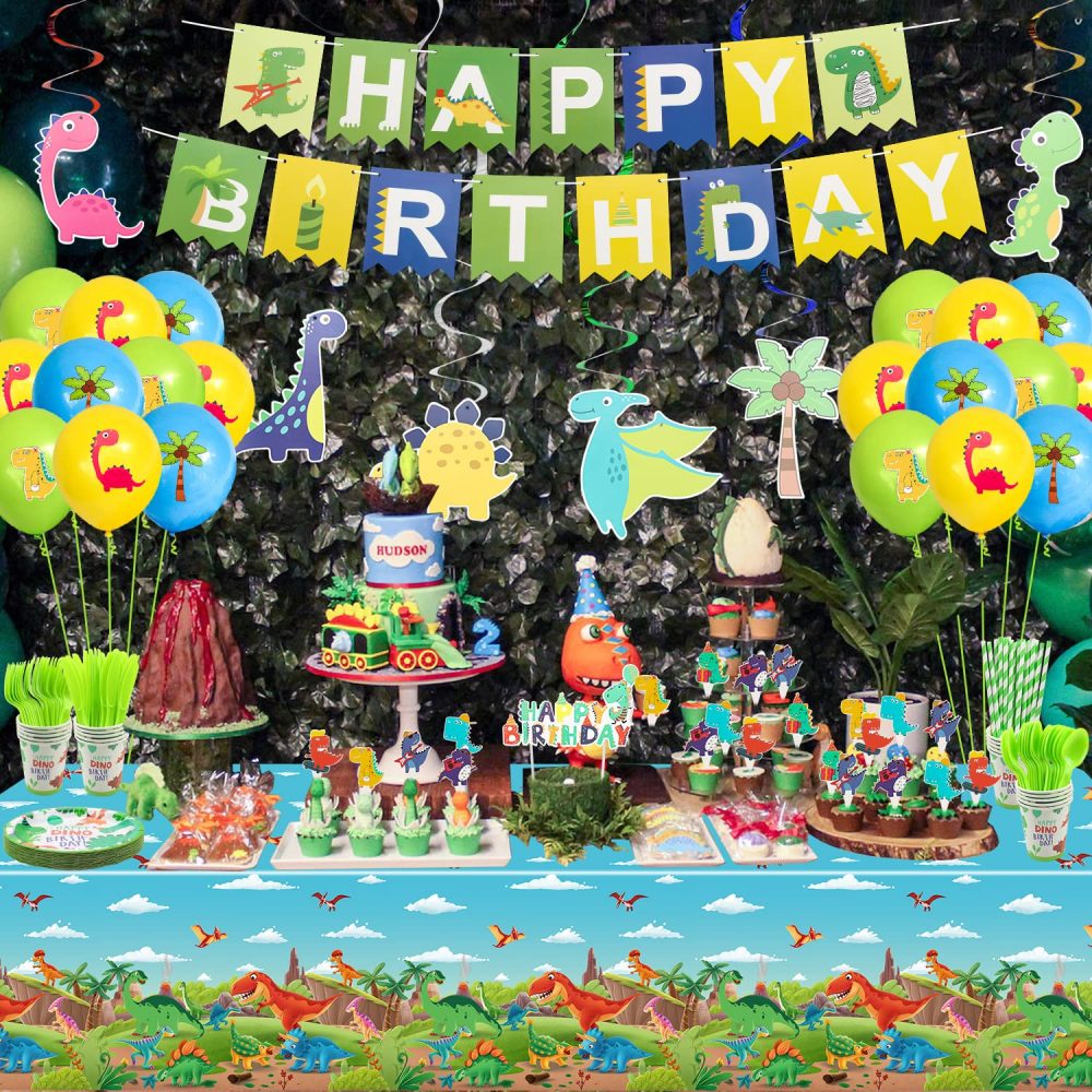 4PCS Dinosaur Tablecloth Dinosaur Party Decorations Dinosaur Party Supplies 86 x 51 inches Dinosaur Theme Table Cover Dinosaur Rectangle Plastic Table cloth dinosaur table cloths for birthday party - Image 7