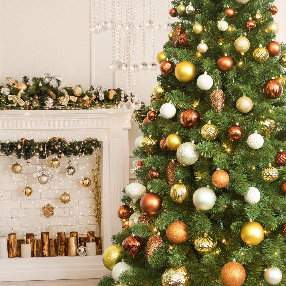 KI Store Gold Christmas Baubles 80mm Christmas Tree Decoration Ornaments 18pcs Shatterproof Balls for Xmas Hanging Decorations Festival Holiday Decor - Image 3