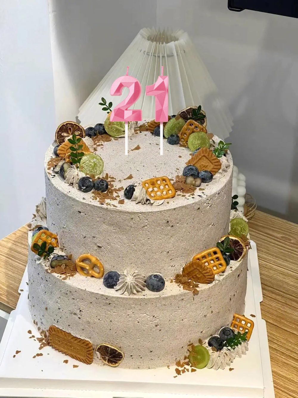 21th Birthday Candles, Pink Number Candles Birthday Decoration, Happy Birthday Cake Toppers, for Birthday Parties Weddings Company Anniversaries (Pink, 21) - Image 3