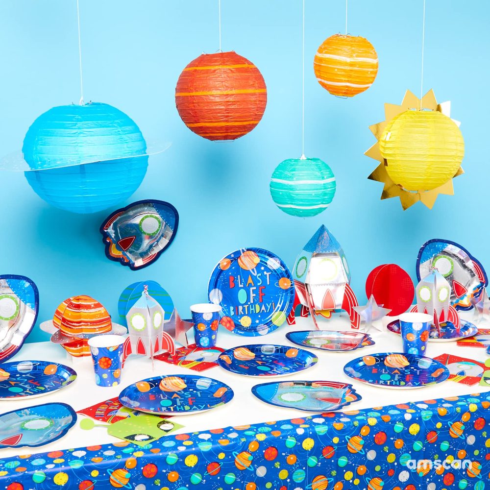 Amscan 512278 - Blast Off Space Kids Birthday Party Luncheon Napkins - 16 Pack - Image 2