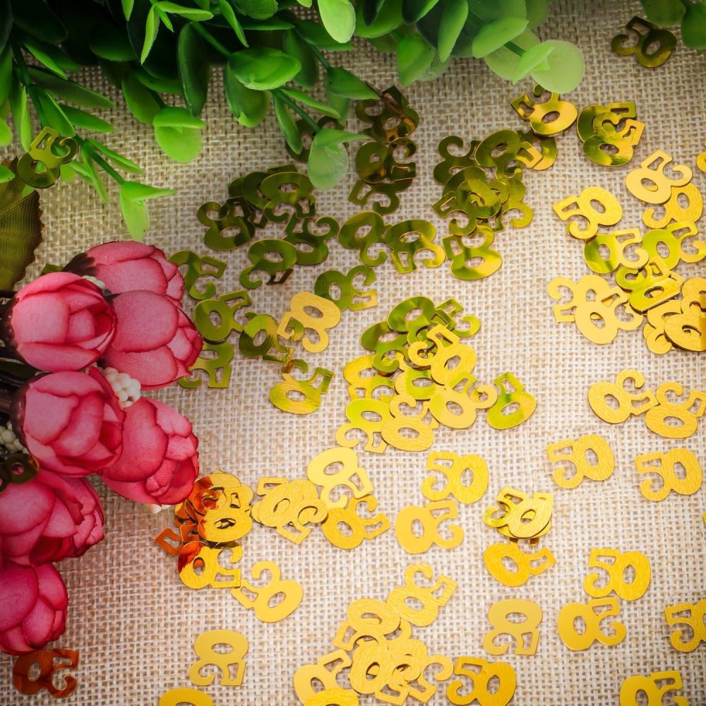 45g Gold 21st Birthday Confetti Metallic Glitz Table Scatter Sprinkles Age Bday Party Decorations - Image 3