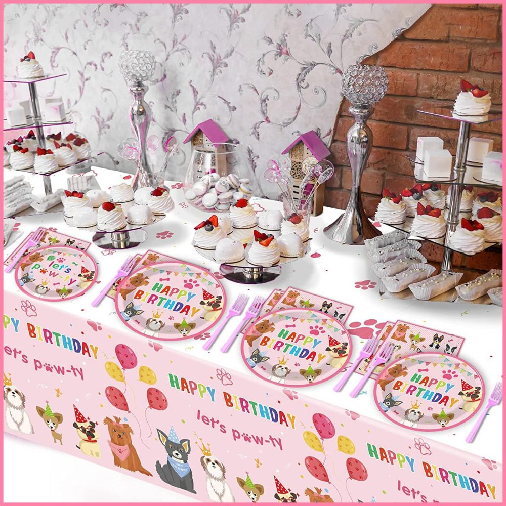 16pcs Paw Print Puppy Dog Birthday Paper Cups Pink,Girl Dog Happy Birthday Disposable Dinnerwarer Cups,Pet Dog Party Tableware Paper Cups for Girl Puppy Dogs Theme Birthday Party Decorations Supplies - Image 5