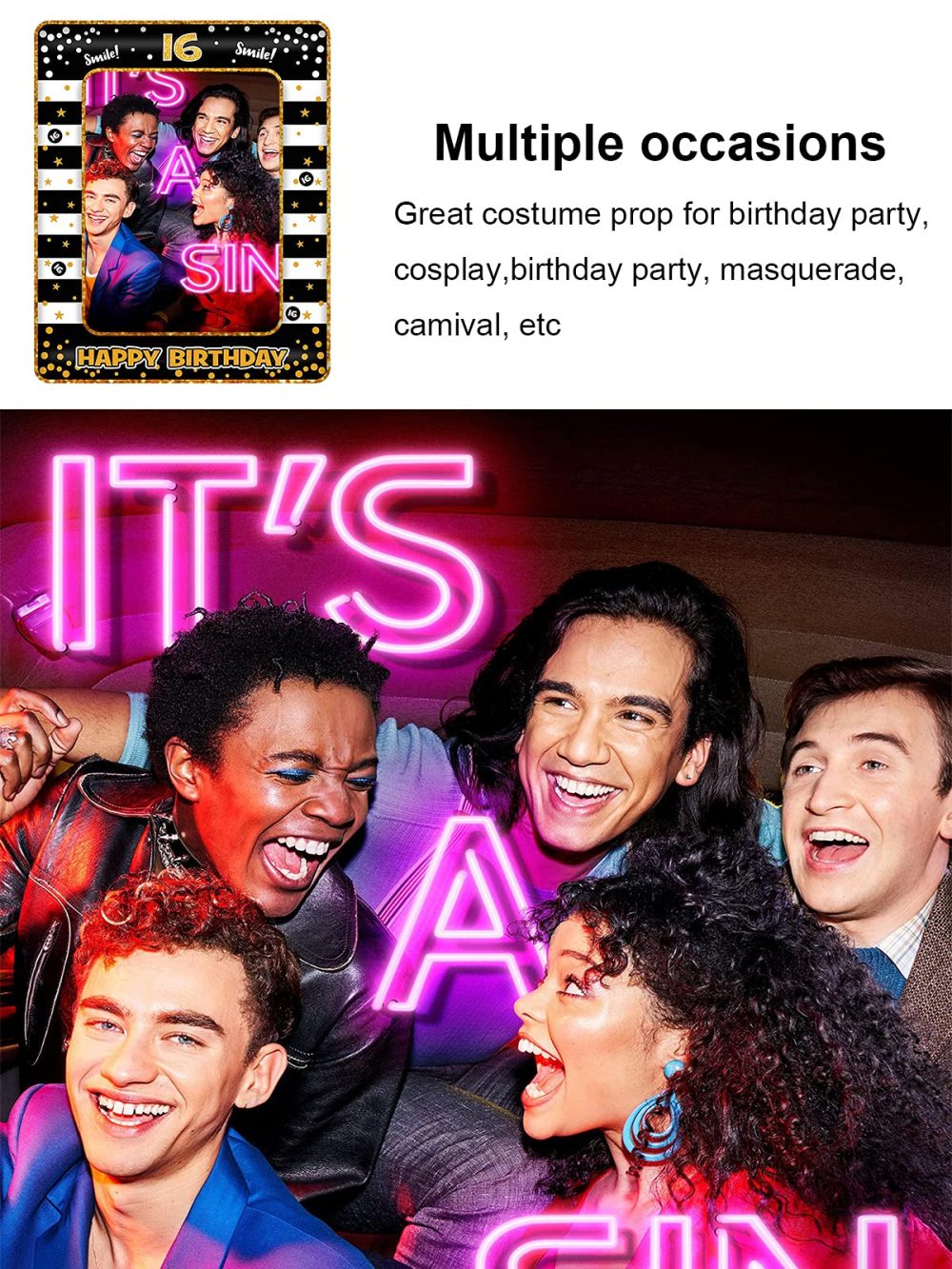 21st Birthday Photo Booth Props,Black Gold Inflatable Selfie Frame Picture Frame,Giant Inflatable Party Photo Booth Frame for Girls Boys 21st Birthday Party Decorations Supplies, Girls Boys Favor Gift - Image 3