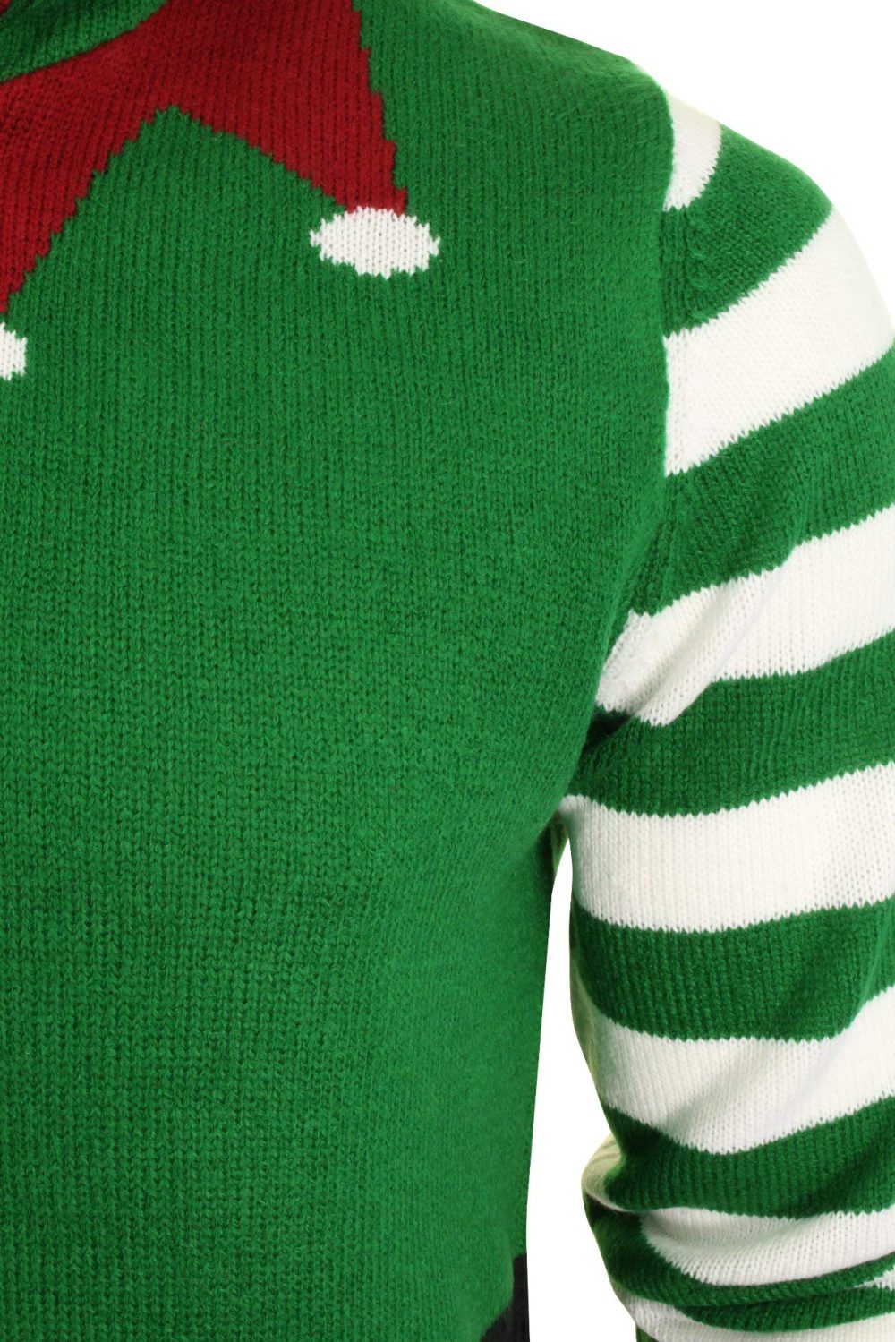 Xact Men's Novelty Hooded Christmas Jumper (Elf - Green) L - Image 3