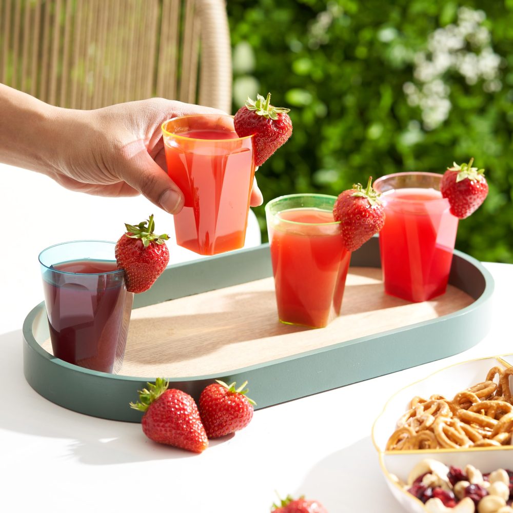MATANA 80 Neon Party Cups, Coloured Hard Plastic Cups, 210ml - Drinks, Cocktails, Desserts - Kids' Parties, Birthdays, Christmas, Picnic, BBQ, Parties - Sturdy & Reusable - Image 7