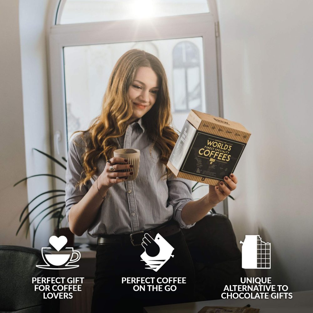 Original Gourmet Coffee Gift Set for Men & Women – 5 of The World’s Finest Single Estate Specialty & Organic Coffees | Brew & Enjoy Anytime, Anywhere | Hamper Style Letterbox Gift Idea for Him & Her - Image 7