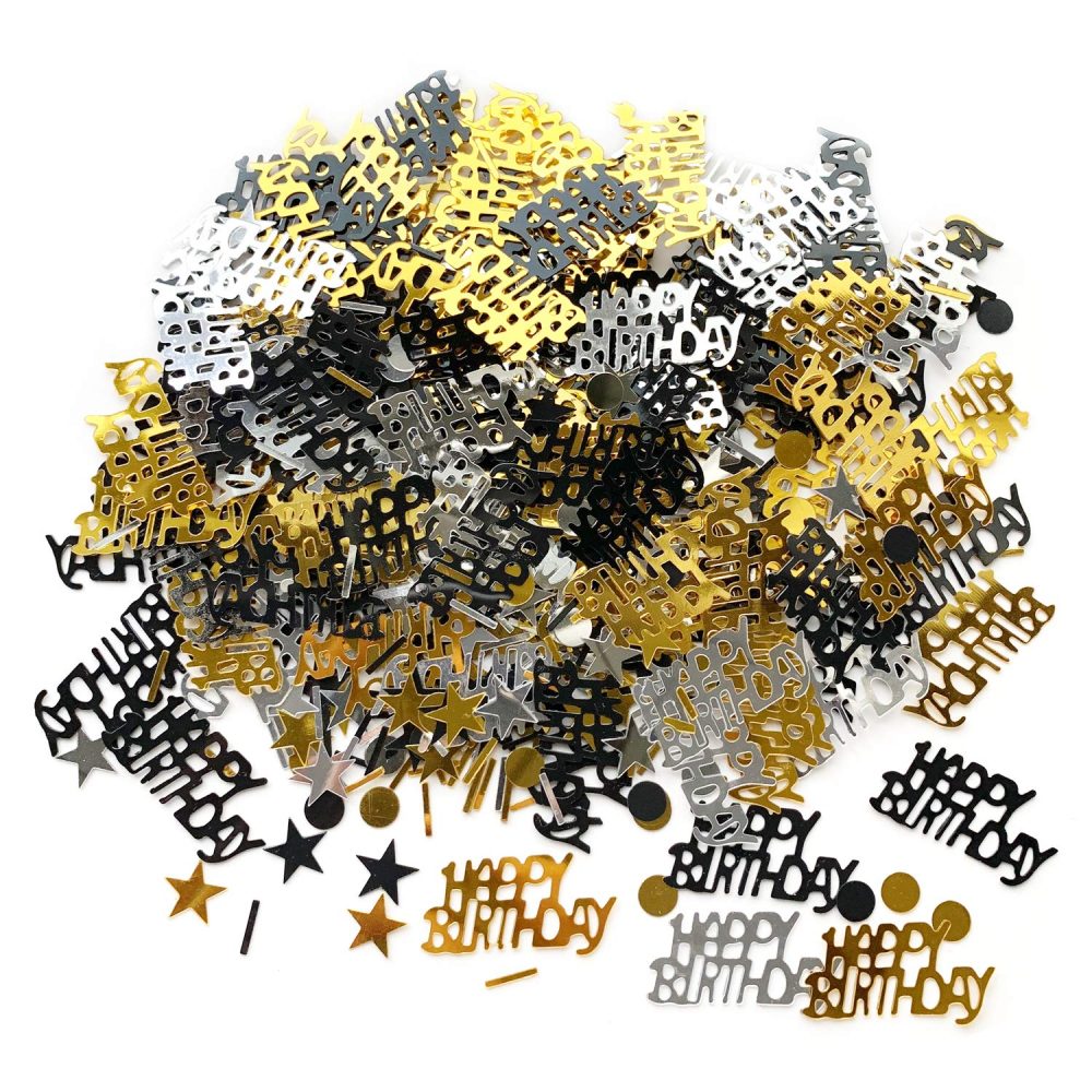 ZERODECO 70th Birthday Decorations, Black Gold Happy Birthday Balloons Number 70 Star Foil Balloons Birthday Confetti Triangular Garland Star-shaped Banner Hanging Swirls for Birthday Party Supplies - Image 5