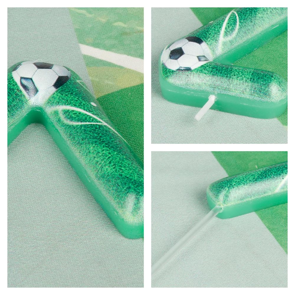 Birthday Number Candles, Football Birthday Number Candles, Green Number Cake Candles with 20 Extension Rods, Party Decorations for Unforgettable Celebrations - Image 7