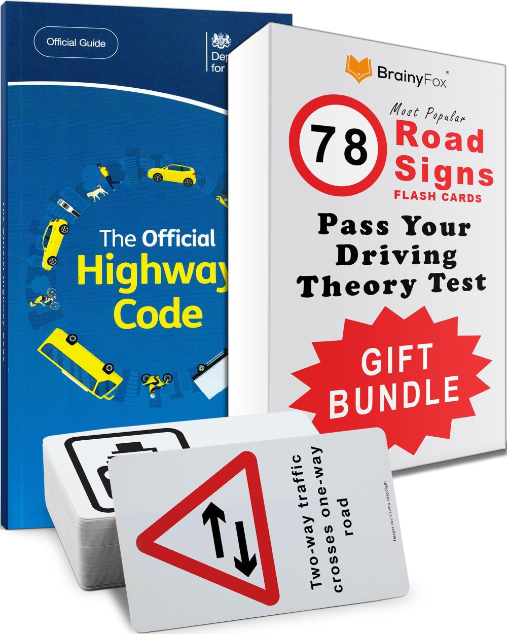 UK Driving Theory Test Kit: Includes The Highway Code Book 2024 UK + 78 Road Signs Flash Cards. Official DVSA & DVLA Book kit for 16th, 17th, 18th Teenage Girls & Boys Birthday Gifts