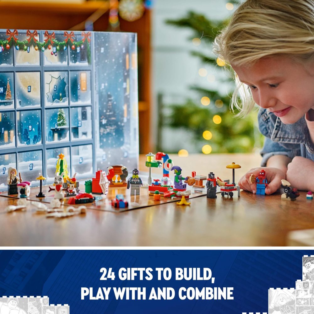LEGO Marvel Spider-Man Advent Calendar 2024, Buildable Christmas Countdown Toy for Kids, with 24 Super Hero Surprises Including 5 Minifigures, Festive Gift for 7 Plus Year Old Boys and Girls 76293 - Image 7