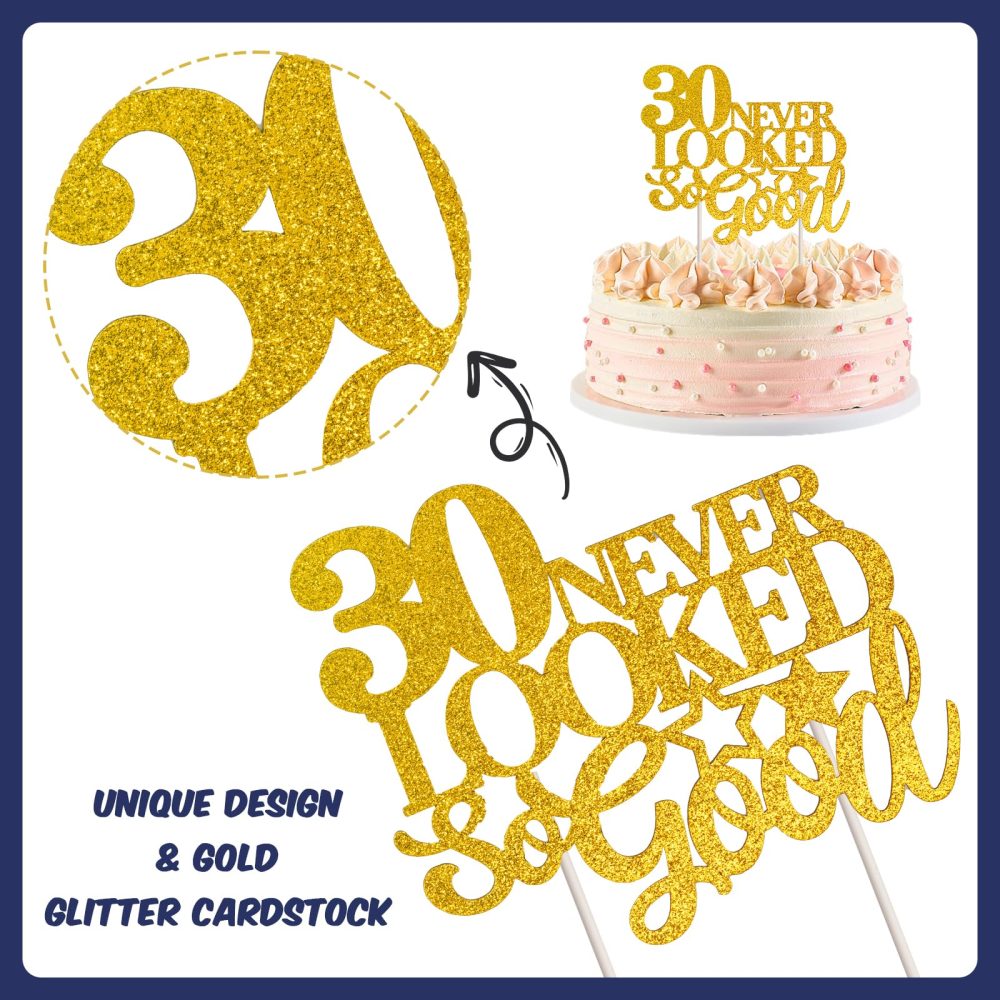 30th Birthday Decorations Men, 30th Birthday Decorations Blue Gold 30th Birthday Balloons, 30th Birthday Party Decorations for Him, Happy 30th Banner Confetti Balloons for 30 Birthday Party Supplies - Image 6