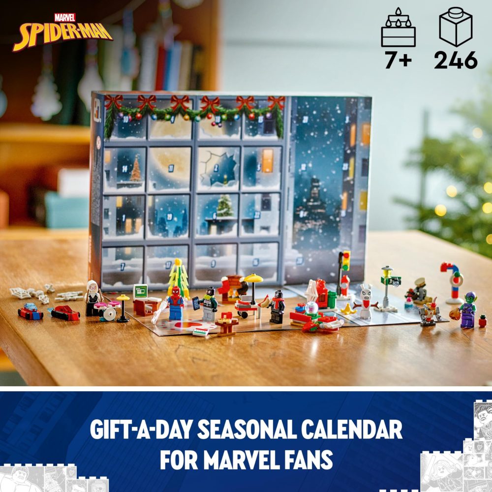 LEGO Marvel Spider-Man Advent Calendar 2024, Buildable Christmas Countdown Toy for Kids, with 24 Super Hero Surprises Including 5 Minifigures, Festive Gift for 7 Plus Year Old Boys and Girls 76293 - Image 8