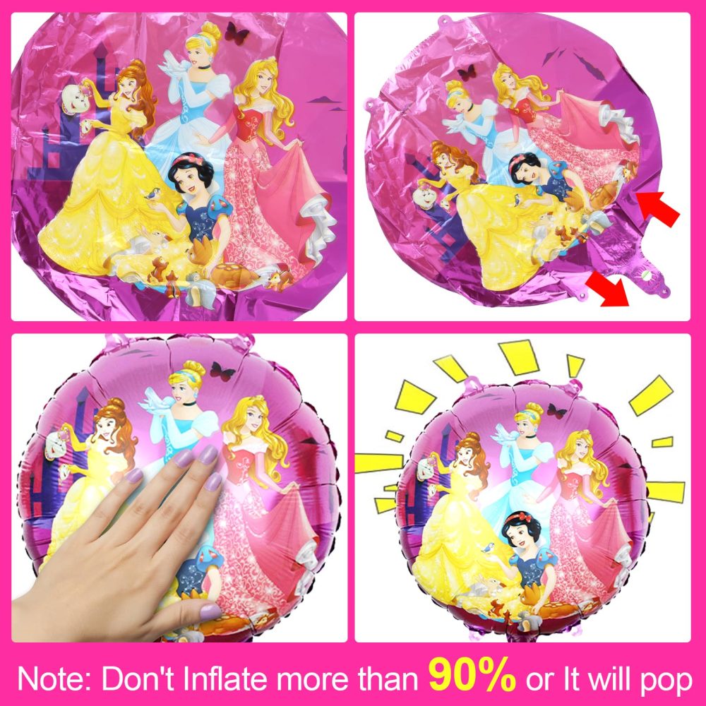 73Pcs Princess Balloons,Princess Party Decorations,Princess Birthday Decorations 3rd Girls,Foil Balloons,Princess Latex Balloons,Princess Themed Decorations for Girl’s Birthday - Image 5