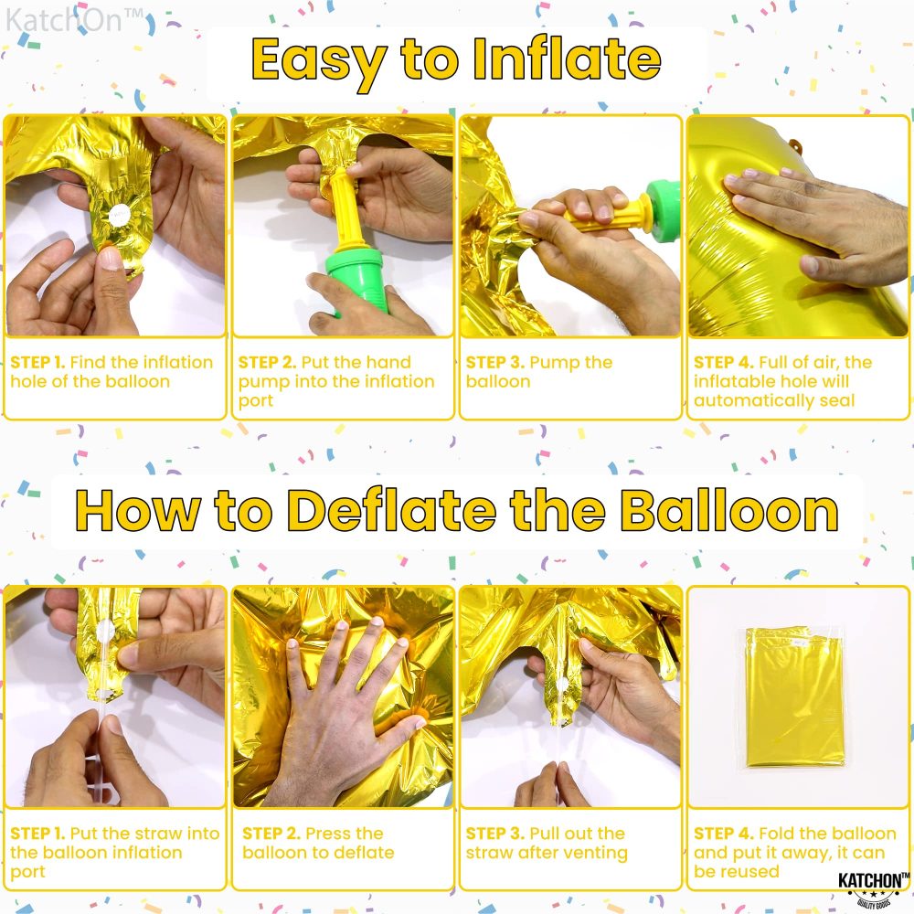 KatchOn, Gold 80th Birthday Balloons - 40 Inch | Gold 80 Balloon for 80th Birthday Decorations For Men | 80th Birthday Decorations For Women | 80 Gold Balloon Number, 80th Birthday Party Supplies - Image 6