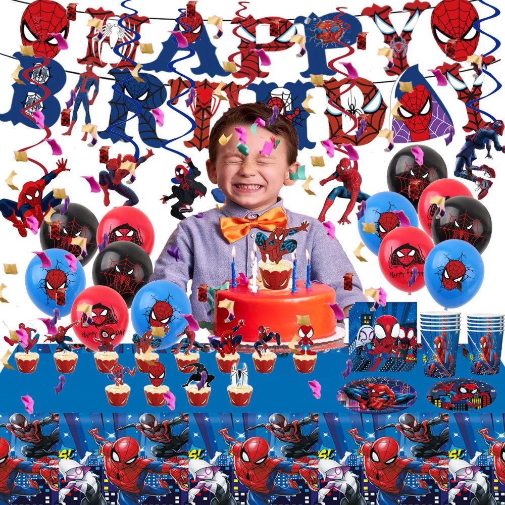 2pcs Superhero Spiderman Table Cloth Tablecover,108*180cm Plastic Marvel Avengers Super Hero Spider-man Party Tablecloths for Kids Boys Birthday Superhero Spiderman Themed Party Decorations Supplies - Image 3