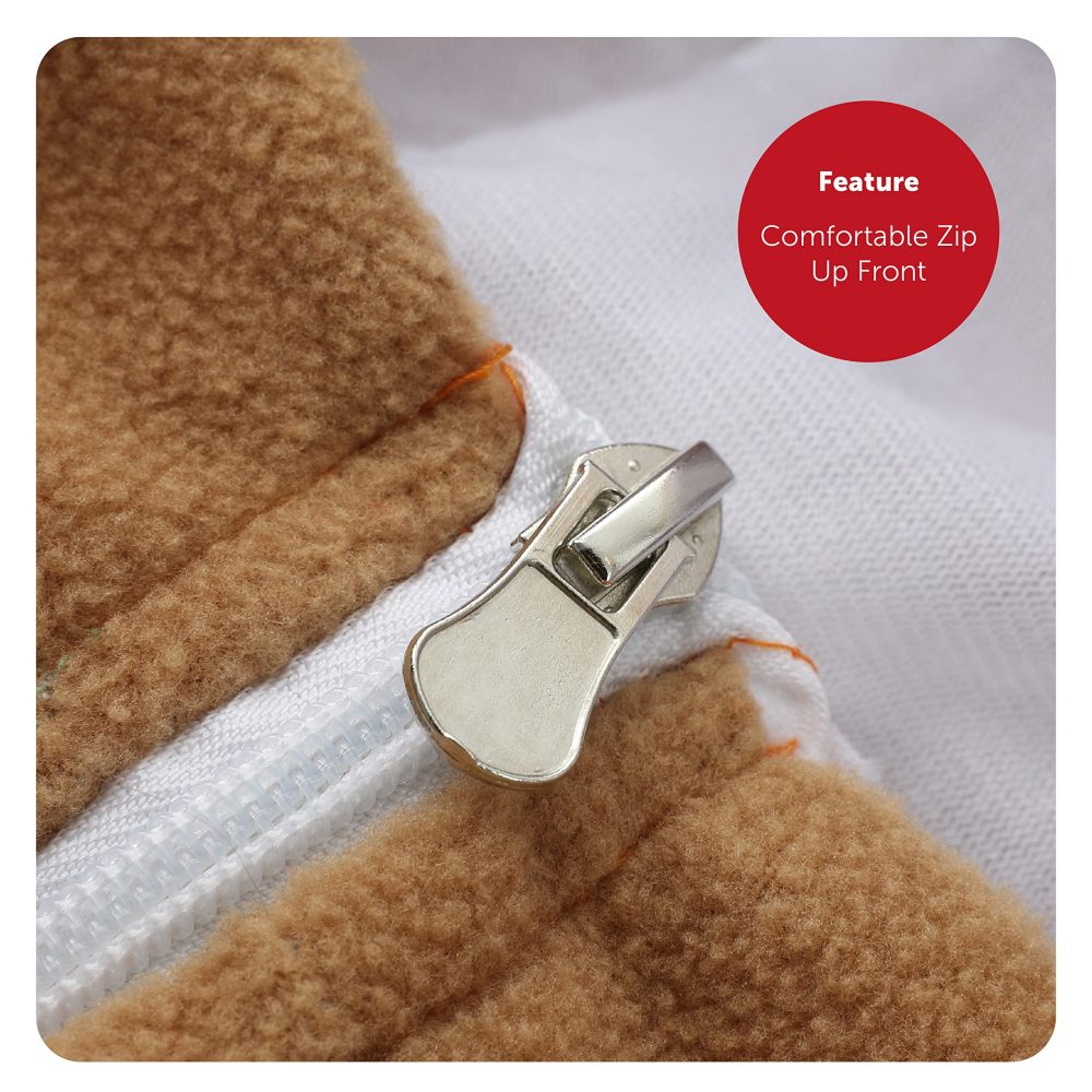 Adults Reindeer Costume - Small - Fleece Jumpsuit With Attached Reindeer Hood - Xmas Outfit Rudolph Santa's Helper Rudolph Reindeer Christmas Fancy Dress Onesie - Image 6