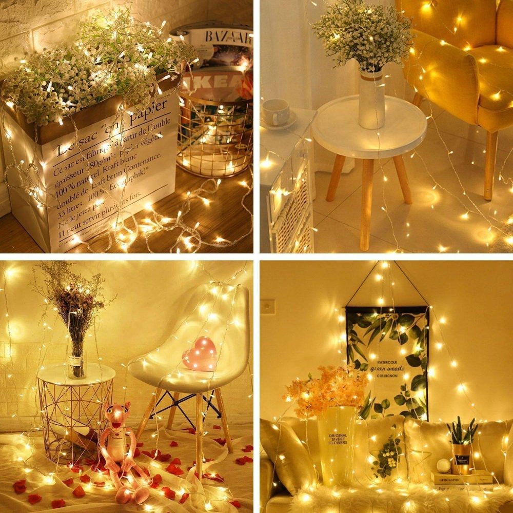 GlobaLink Christmas String Lights, 10m/33FT 100led Indoor Outdoor Christmas Lights, IP44 Waterproof Christmas Fairy Lights with 8 Modes and Memory Function for Xmas Party Garden Wedding Decoration - Image 3