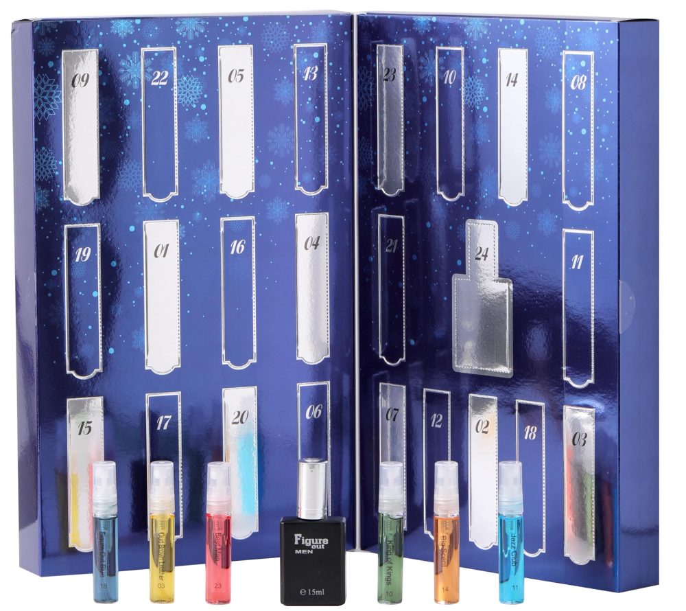Saffron LONDON Perfume Advent Calendar 2024 Christmas 24 Fragrances for Men, Blue GIft for Man - Image 4