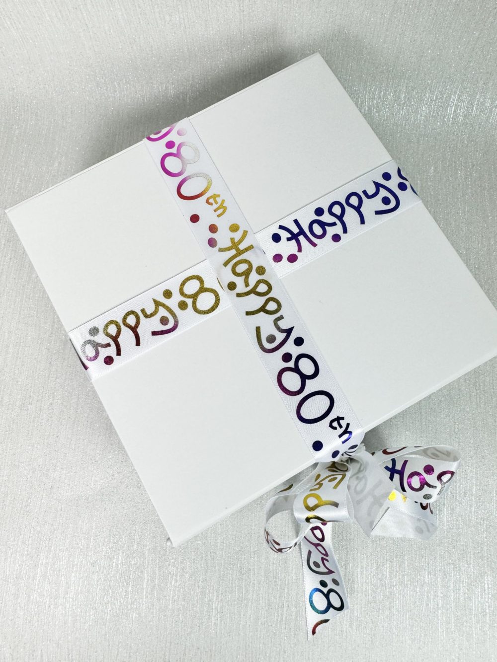 Luxury Double Faced Satin 2m x 25mm Happy 80th Birthday Ribbon for CAKE'S Birthday Cakes Gift WRAP Wrapping Ribbon Cards Birthday Decorations Craft - Image 5