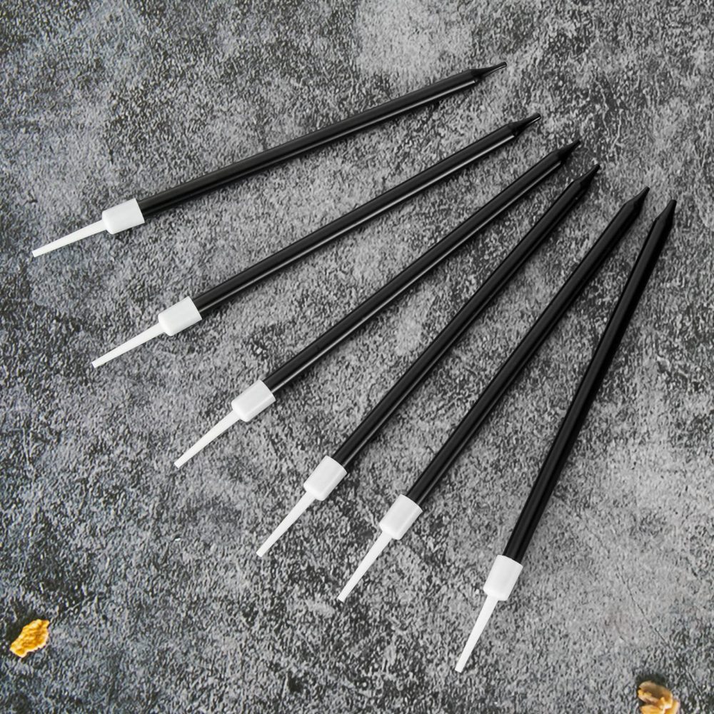 PARTY GO 24-Count Black Long Thin Metallic Birthday Candles, Cake Candles, Birthday Parties, Wedding Decorations, Party Candles - Image 3