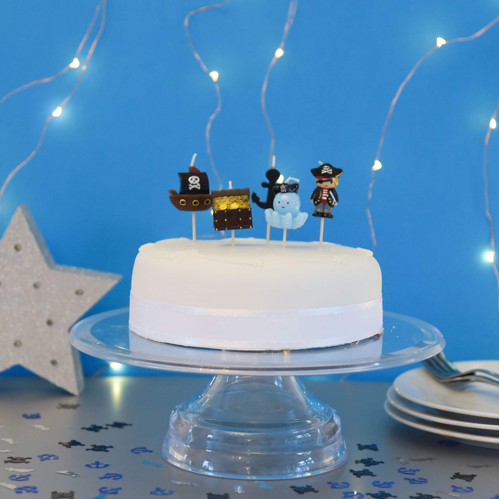 Smiling Faces Birthday Candles for Cake Topper Decoration Design Animals Pirate Football 1 30 40 50 21 Number Candle Easy Use Perfect for Parties Special Occasions – Pirate - Image 2