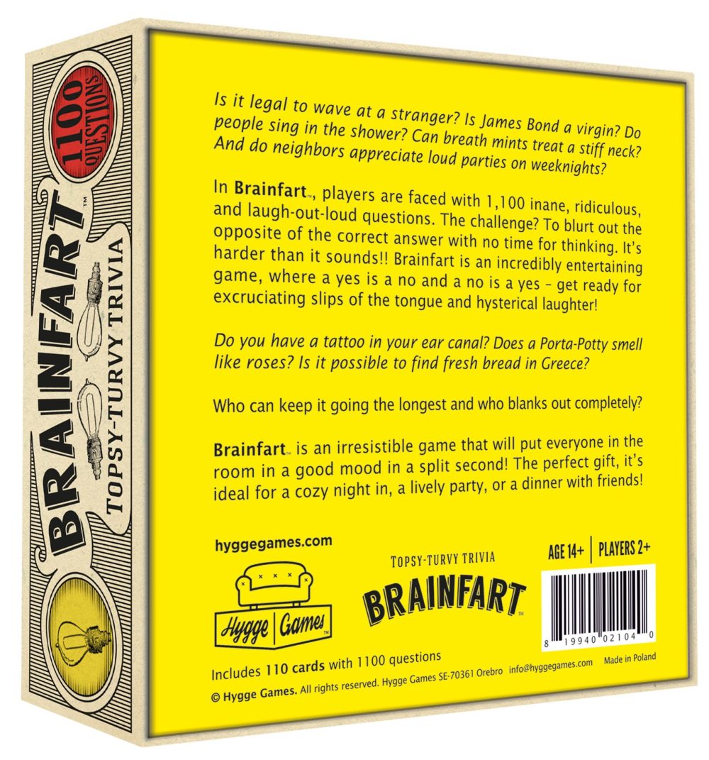 Brainfart 21040" Topsy-Turvy Trivia Card Game for 14+ years to 99 years - Image 2