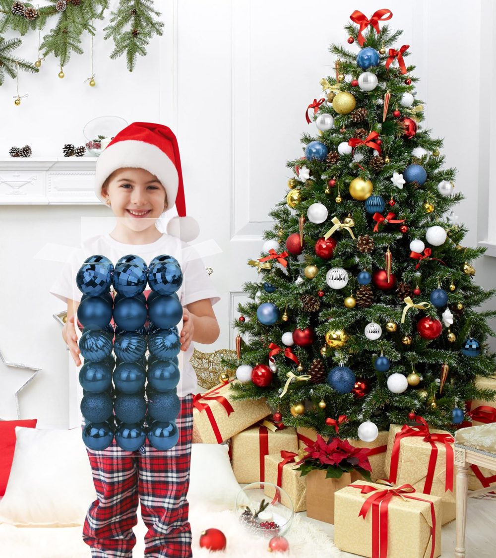 BLAZOR 36Pcs Christmas Balls Ornaments for Xmas Christmas Tree - Shatterproof Christmas Tree Decorations Large Hanging Ball for Holiday Wedding Party Decoration - Image 3